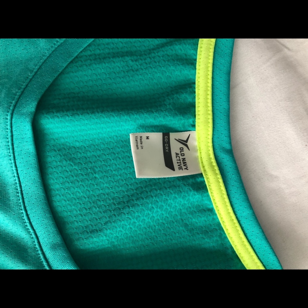 Neon green long sleeve athletic shirt